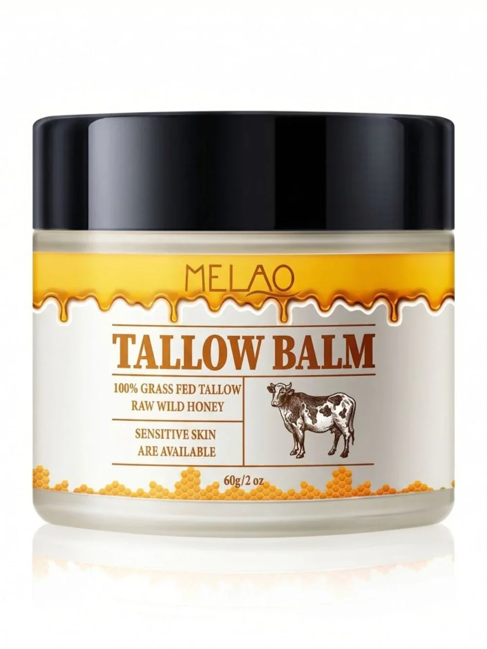 Grass-Fed Tallow Balm with Raw Wild Honey 60g